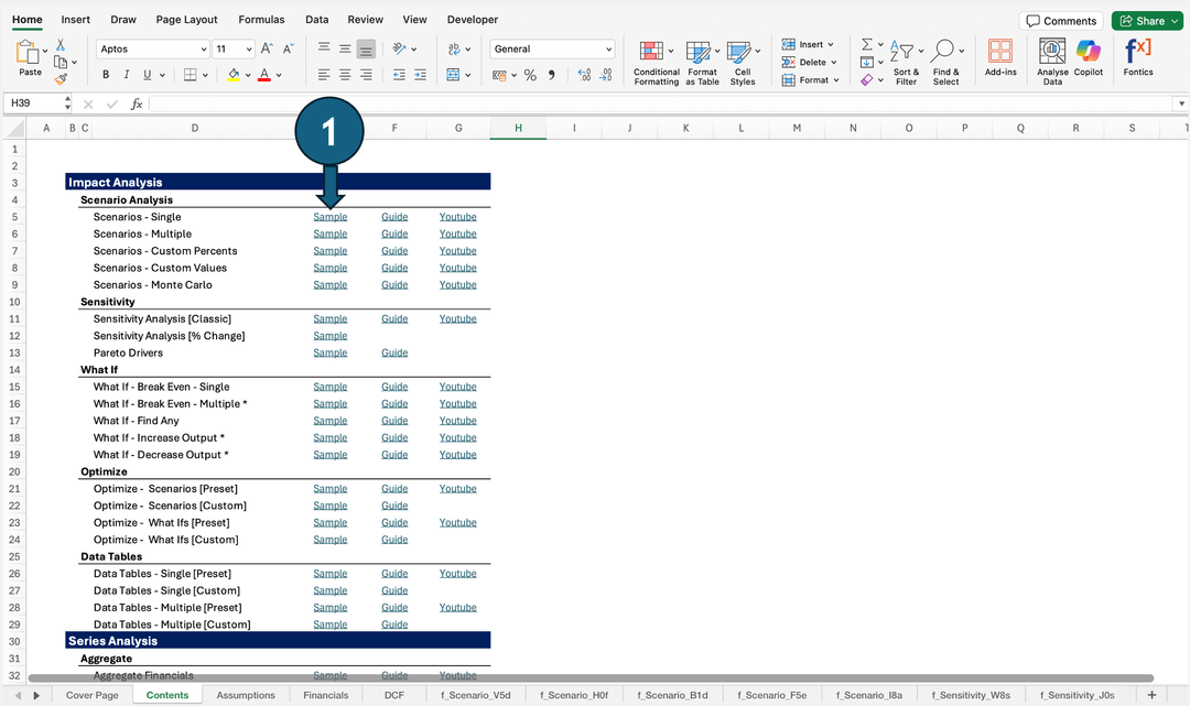 Navigate to a sample