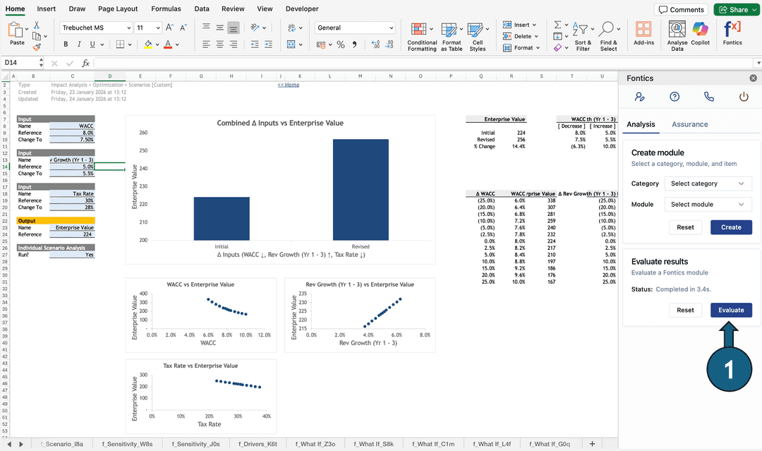 Evaluate module